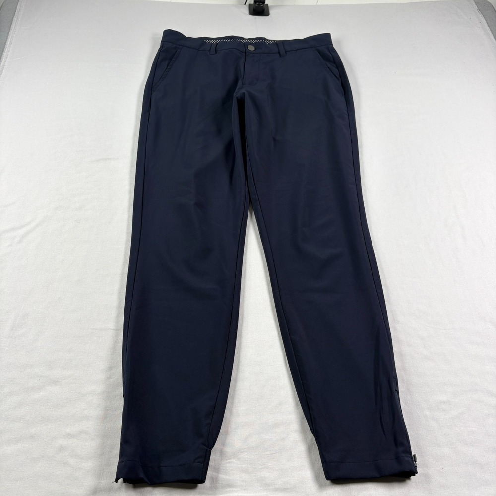 Primo Pants Mens Size 32 Blue Golf‎ Jogger Performance Tapered Stretch Ankle Zip